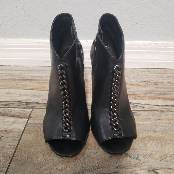 COACH Black Leather Stiletto Ankle Boots, 9 - Picture 2 of 7